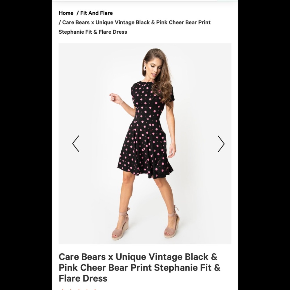 NWT!!! Unique Vintage x Care Bears Dress Size M